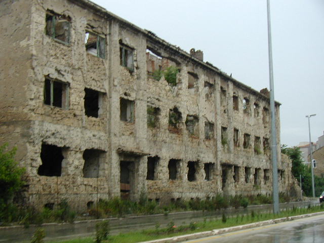 Destroyed building